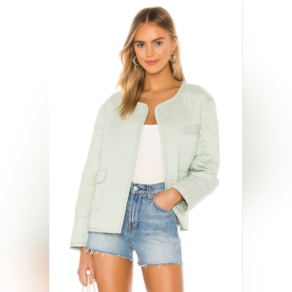 Tularosa - "Theo" Mint Green Quilted Jacket - Size S - New With Tags